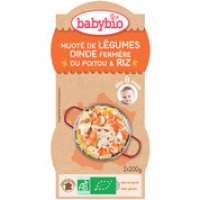 Monoprix Babybio Mijoté de légumes, dinde et riz 8 mois
