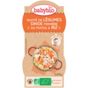 Babybio Mijoté de légumes, dinde et riz 8 mois