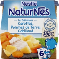 Monoprix Nestlé Carottes, pommes de terre et cabillaud, dès 6 mois