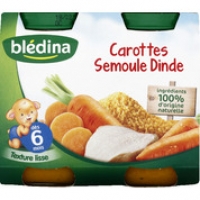 Monoprix Blédina Pots sales - carottes semoule dinde des 6 mois