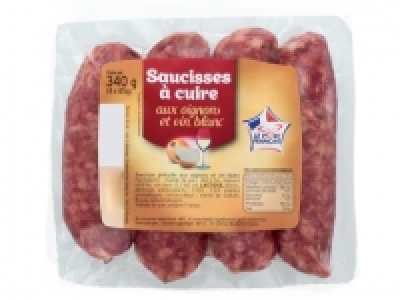 Saucisses aux oignons et vin blanc