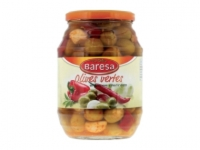 Olives vertes entières marinées