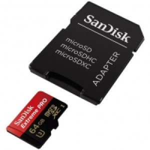 Sandisk Micro SDXC 64 Go + Adaptateur - Carte mémoire