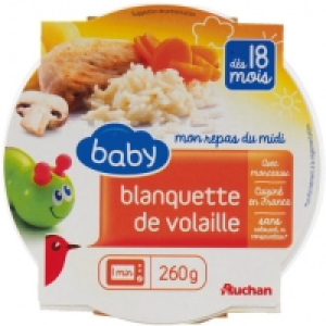 Auchan Baby Assiette Blanquette De Volaille Dès 18 mois 260g