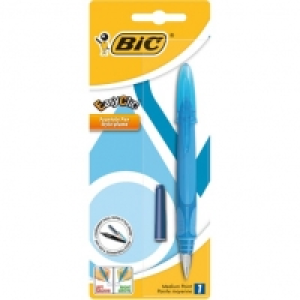 Auchan Bic Stylo plume Easy Clic pointe moyenne - coloris bleu