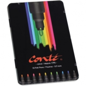 Bic Feutres de coloriage x10 - pointe moyenne 0.9 - Conte