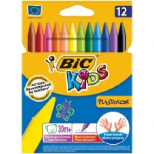 Bic Pochette de 12 crayons de couleur Plastidecor