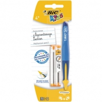 Auchan Bic Porte-mines Kids Apprentissage 1.3 mm HB + 2 recharges - coloris bleu