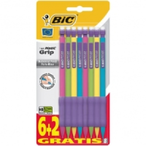 Bic Lot de 8 porte-mines Matic Grip 0.7 mm HB - assortiment fantaisie