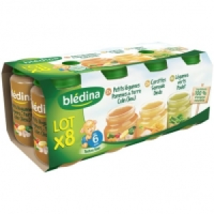 BlÉdina Légumes Poulet Colin Semoule Dinde Dès 6 mois 200g X 8