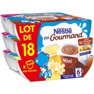 NestlÉ PTIT GOURMAND Chocolat Vanille Dès 6 mois 60g X 18