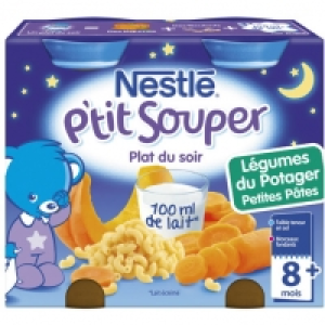 NestlÉ PTIT SOUPER Légumes Du Potager Et Petites Pâtes Dès 8 mois 200g X 2