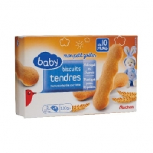 Auchan Baby Biscuits Tendres 6 Sachets Fraîcheur Dès 10 mois 120g