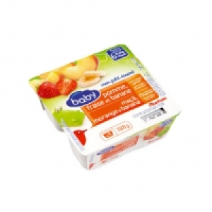 Auchan Auchan Baby Coupelle Pomme Fraise Banane Dès 6 mois 97g X 4