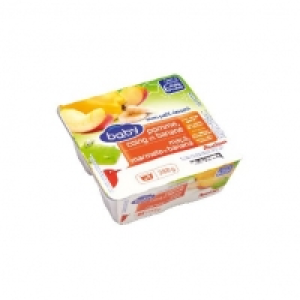 Auchan Baby Coupelle Pomme Coing Banane Dès 6 mois 97g X 4