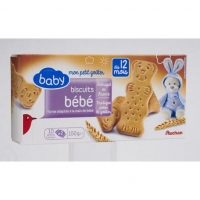 Auchan Auchan Baby 20 Biscuits Croissance - 2 Sachets Fraîcheur De 10 Biscuits Dès 12 moi