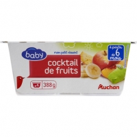 Auchan Auchan Baby Coupelle Coktail De Fruits Dès 6 mois 97g X 4
