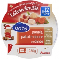 Auchan Auchan Baby Assiette Légumes Dinde - Spécial Noël Dès 12 mois 230g