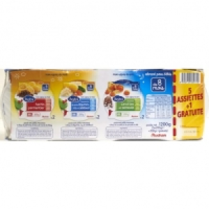 Auchan Baby Assiette Légumes Viande Poisson 5+1Gratuit Dès 8 mois 200g X 6