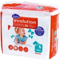 Auchan Auchan Baby ÉVOLUTION Couches Culottes Standard T6 (+ de 16 kg) X36