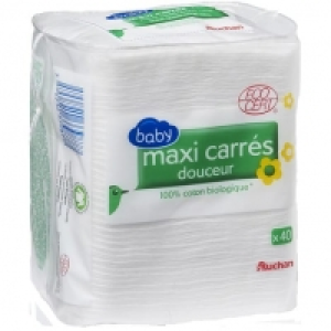 Auchan Auchan Baby Maxi Carrés Douceur X 40