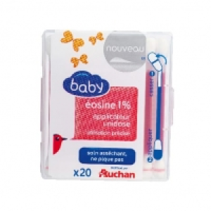 Auchan Baby Bâtonnets Applicateurs Éosine X 20