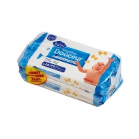Auchan Auchan Baby Lingettes Douceur Étui De Voyage 3 paquets de 24 lingettes