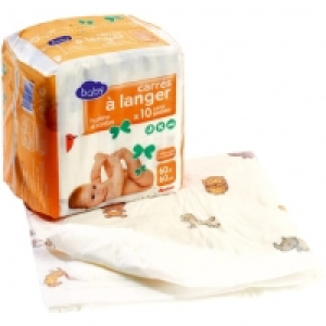 Auchan Baby Carrés A Langer Jetables X 10