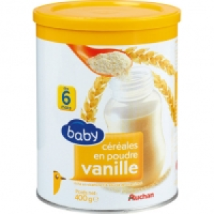 Auchan Auchan Baby Boîte Céréales Vanille Dès 6 mois 500g