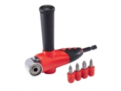 Tete de percage ou porte-embout a renvoi dangle