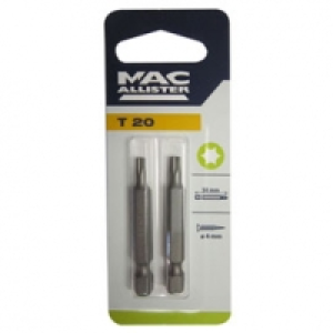 2 embouts Torx n°20 l. 50 mm MAC ALLISTER 5.29 €