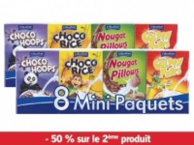 8 mini paquets de c&eacute;r&eacute;ales