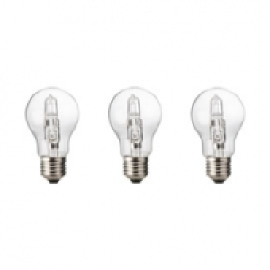 3 ampoules halogène E27 77W=100W blanc chaud 5.90 €