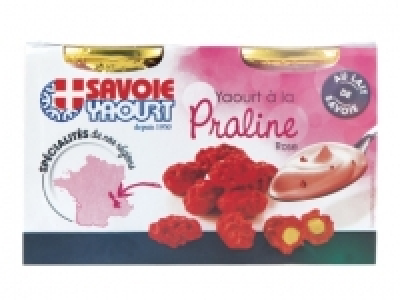 2 yaourts de Savoie à la praline rose