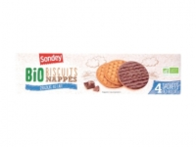 Biscuits nappés au chocolat bio