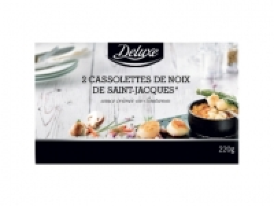 2 cassolettes de Saint-Jacques sauce crémée au Sauternes