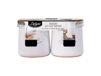 2 yaourts sur lit au caramel beurre salé