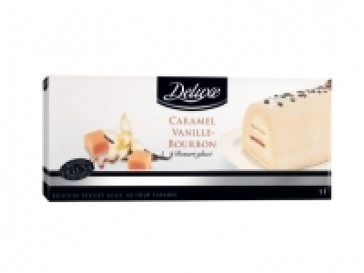 Bûche glacée vanille Bourbon et caramel