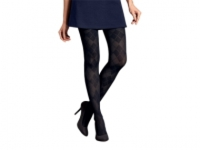 Collant fin à motifs en microfibre femme