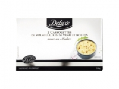2 cassolettes de volaille, ris de veau, bolets et sauce au Madère 3.99 €