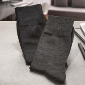 Enrico Mori® Lot de 2 paires de chaussettes en laine et soie