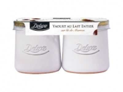 2 yaourts au lait entier sur lit de marron 1.95 €