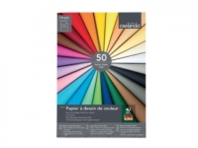 25 feuilles cartonnées ou 50 papiers à dessin