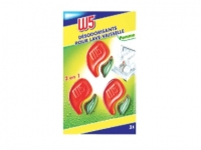 3 désodorisants 2 en 1 pour lave-vaisselle