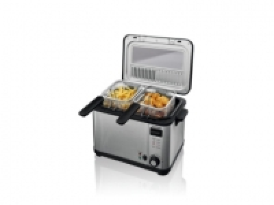 Friteuse en acier inoxydable avec 3 paniers