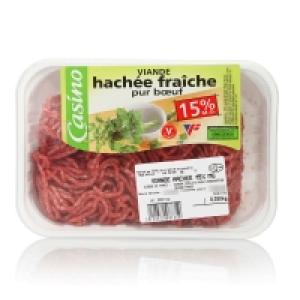 Viande hachée fraîche pur buf - 15% mg 350g 4.78 €