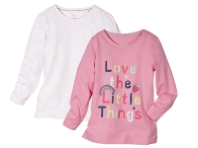 2 t-shirts manches longues fille