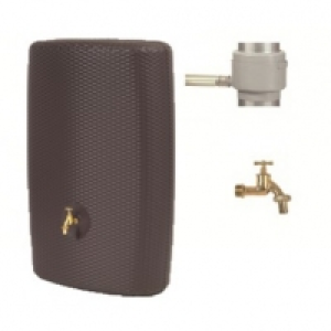 Réservoir deau de pluie murale 300 L moka GARANTIA Sunda