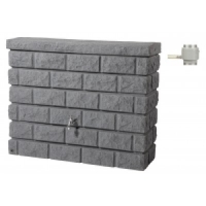 Récupérateur deau murale GARANTIA Rocky 400L gris granite