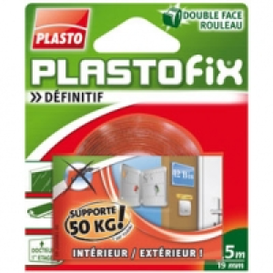 Castorama Plasto Plastofix Fixation Permanente transparent 1,5m x 19 mm